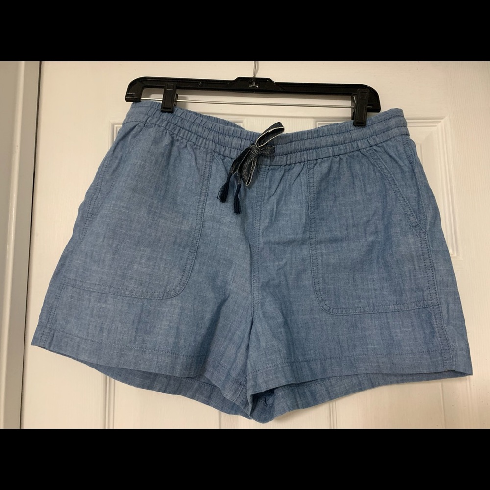 Women’s JCrew Chambray drawstring shorts, NWT
